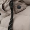 Béžový dámsky zimný prešívaný nepremokavý kabát s umelou kožušinkou killtec Hawana