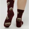 Vínové dámske ponožky s motívom psov ZOOT