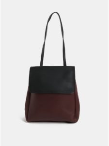 Čierno–vínová kabelka/batoh s odnímateľnými popruhmi Claudia Canova Simone
