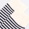 Trojfarebné pánske pásikavé ponožky Happy Socks Half Stripe