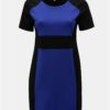 Modro–čierne šaty s krátkym rukávom La Lemon