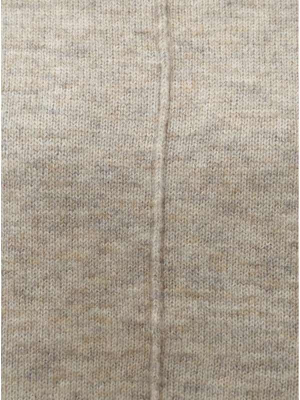 Béžový melírovaný sveter s predĺženou zadnou časťou ONLY Loulou