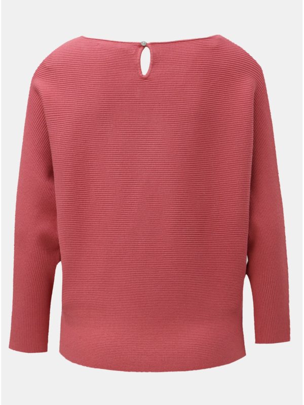 Ružový tenký sveter s netopierími rukávmi ONLY Vita