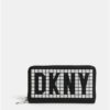 Bielo–čierna peňaženka s plastickým logom DKNY Tilly