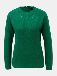 Zelený sveter so zipsom na chrbte Dorothy Perkins