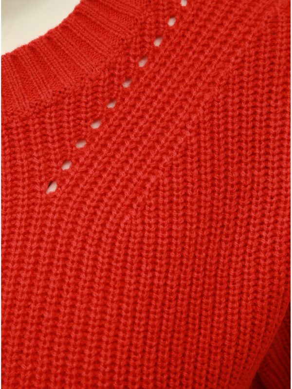 Červený sveter so zipsom na chrbte Dorothy Perkins Tall
