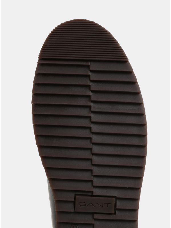 Hnedé pánske kožené členkové zimné topánky s vnútornou vlnenou časťou GANT Sheriff