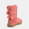 Ružové semišové zimné topánky s vnútornou kožušinkou UGG Bailey Bow