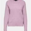 Ružový sveter s prímesou vlny Selected Femme Ena