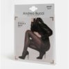 Čierne bodkované silonky s trblietavým efektom Andrea Bucci High Sheen Polka Dot