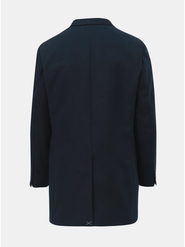 Tmavomodrý kabát Burton Menswear London Crombie