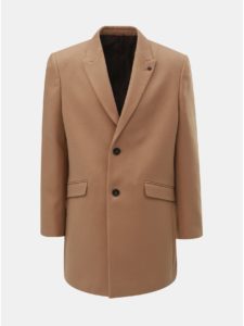 Hnedý kabát Burton Menswear London Crombie