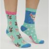 Balenie troch ponožiek v ružovo–modrej farbe s motívom psov Oddsocks Lucy