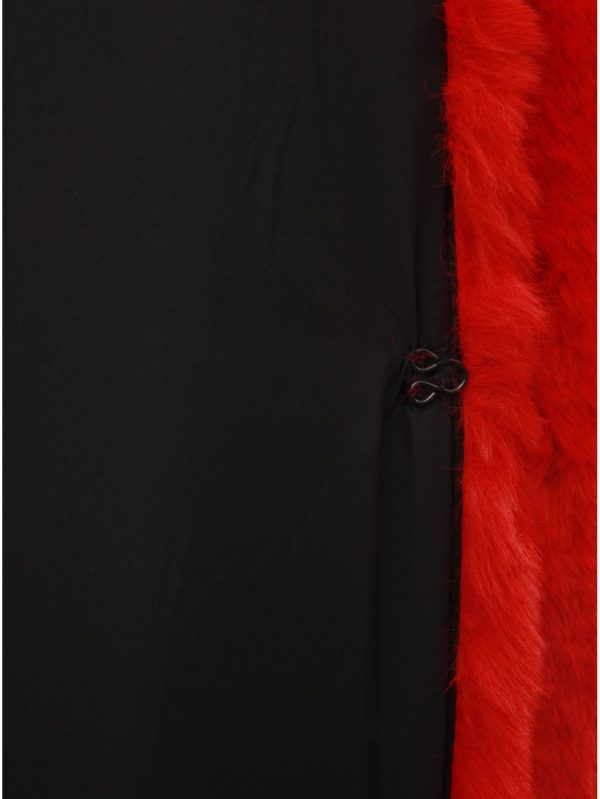 Červený krátky kabát z umelej kožušinky TALLY WEiJL