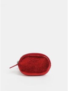 Červená dámska trblietavá peňaženka na mince Cath Kidston