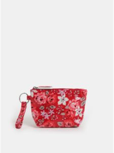 Červená dievčenská kvetovaná peňaženka na mince Cath Kidston