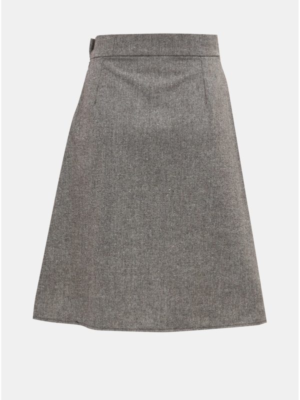 Sivo–hnedá melírovaná sukňa SEVERANKA