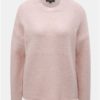 Svetloružový sveter s prímesou vlny Selected Femme Fregina