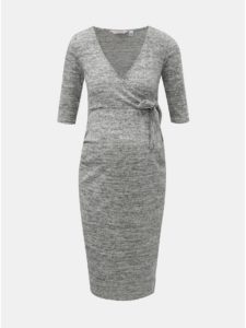 Sivé melírované tehotenské šaty Dorothy Perkins Maternity