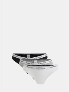 Balenie troch nohavičiek v bielej, sivej a čiernej farbe Calvin Klein Underwear