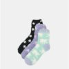Balenie troch párov ponožiek v modrej, čiernej a fialovej farbe Bellinda Soft
