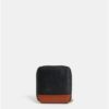 Hnedo–čierna kožená malá peňaženka Smith & Canova