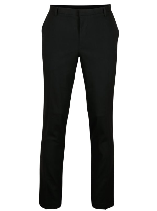 Čierne formálne skinny nohavice Burton Menswear London