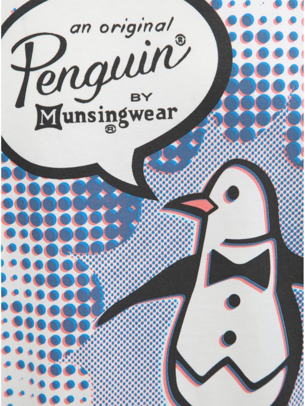 Biele tričko s potlačou tučniaka Original Penguin