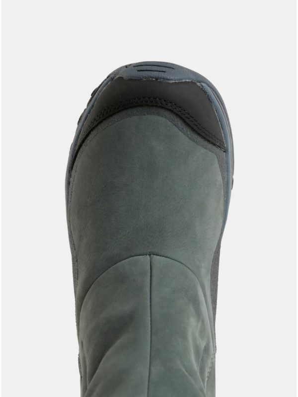Zelené dámske kožené nepremokavé členkové zimné topánky Keen Lea