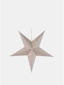 Biela LED papierová hviezda Kaemingk