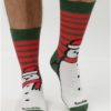 Červeno–zelené unisex ponožky s motívom snehuliaka Fusakle Snehuliak