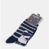 Tmavomodré unisex ponožky s motívom medveďa Fusakle Polar Maco