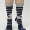 Tmavomodré unisex ponožky s motívom medveďa Fusakle Polar Maco