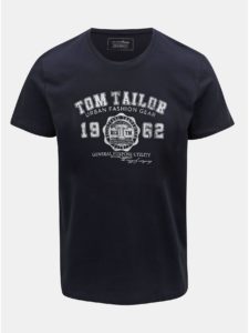 Tmavomodré pánske tričko s potlačou Tom Tailor