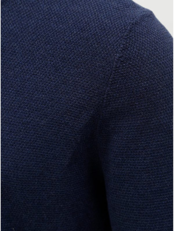 Tmavomodrý pánsky tenký sveter Tom Tailor Denim