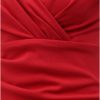Červené puzdrové šaty s riasením ZOOT
