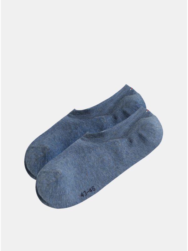 Balenie dvoch párov pánskych nízkych ponožiek v modrej farbe Tommy Hilfiger