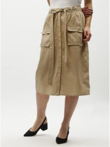 Béžová sukňa s vreckami VILA Nyala