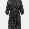 Čierne šaty s motívom pierok Billie & Blossom Curve