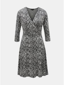 Sivé šaty s hadím vzorom Dorothy Perkins
