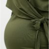 Kaki tehotenské tričko s 3/4 rukávom vhodné na dojčenie Dorothy Perkins Maternity