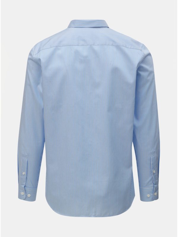 Bielo–modrá pruhovaná slim fit košeľa Selected Homme Slimpen