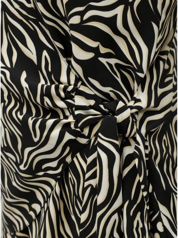 Čierno–krémový top so zebrovaným vzorom Dorothy Perkins