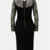Čierne puzdrové šaty s čipkovanými detailmi Dorothy Perkins