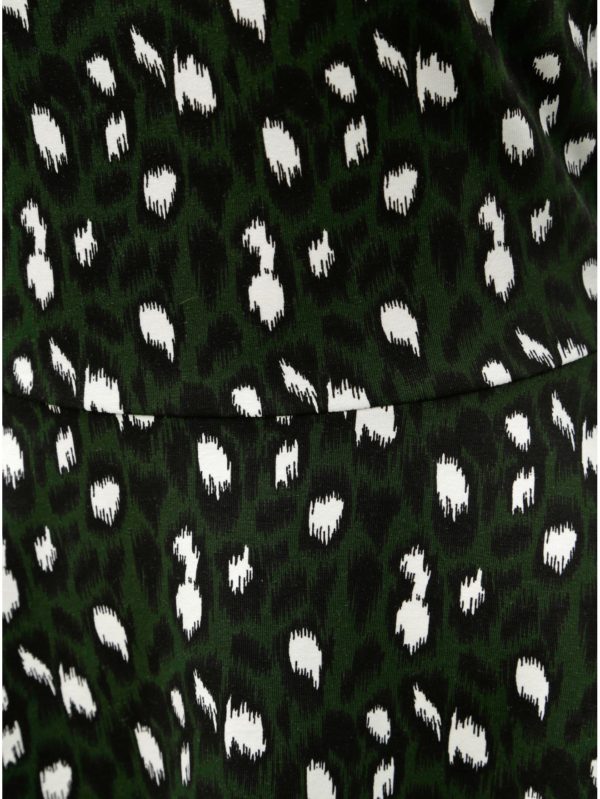 Tmavozelené šaty s leopardím vzorom Dorothy Perkins