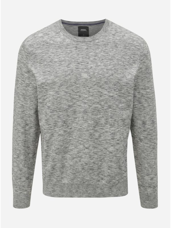 Sivý melírovaný sveter Burton Menswear London