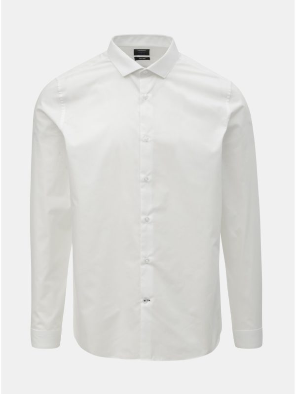 Biela formálna skinny fit košeľa Burton Menswear London