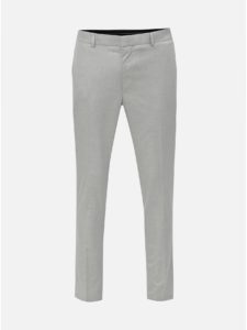 Svetlosivé oblekové skinny nohavice Burton Menswear London