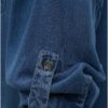 Modrá dlhá rifľová košeľa ONLY Klinn