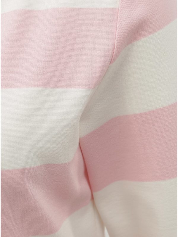 Bielo–ružové pruhované šaty GANT